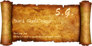 Suri Gyöngyi névjegykártya